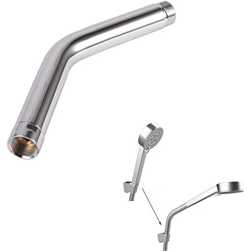 Maxforyou 20cm Curved Shower Extension Arm | G1/2 Stainless Steel
