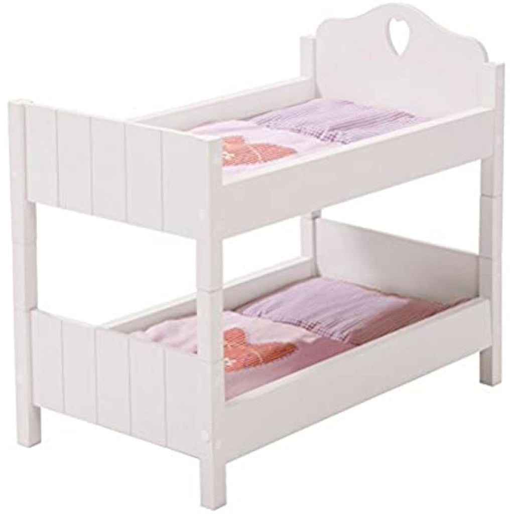 Roba Fienchen Wooden Doll Bunk Bed – White Dividable Toy Bed Set