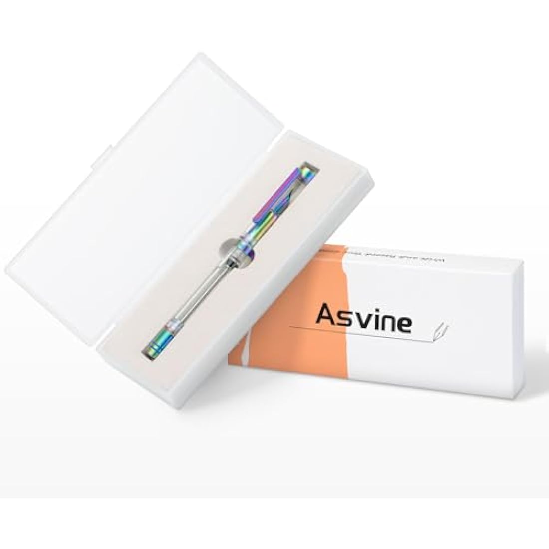 Asvine V200 Titanium Vacuum Fountain Pen | Rainbow Bock Extra Fine Nib