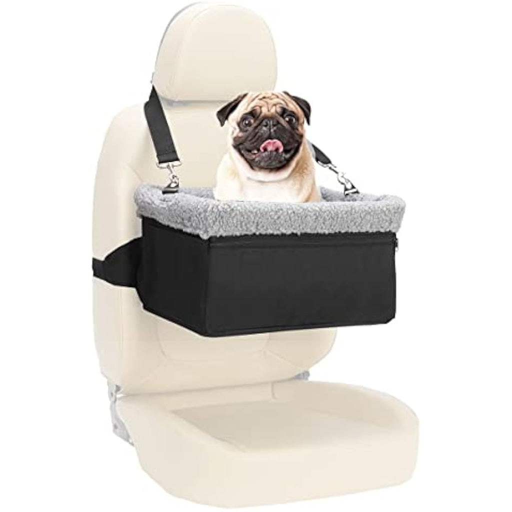 UNICITII Elevated Dog Booster Car Seat – Small Pet Travel Carrier, Black