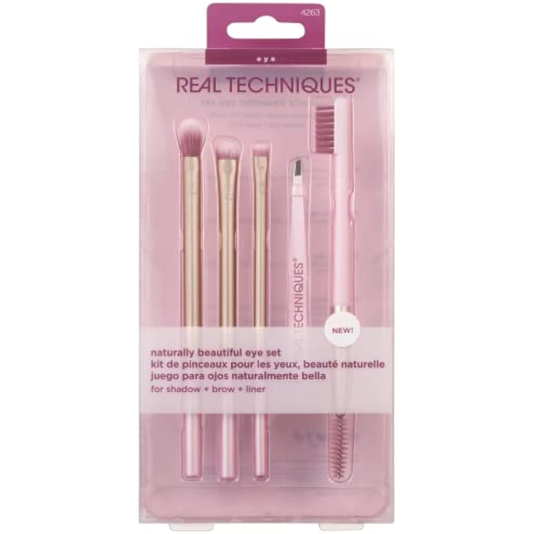 Real Techniques Naturally Beautiful Eye Makeup Brush Set - 5 Piece Kit