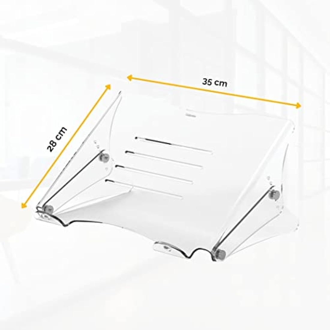 Fellowes Clarity Adjustable Laptop Stand – Clear Acrylic Riser for 15"