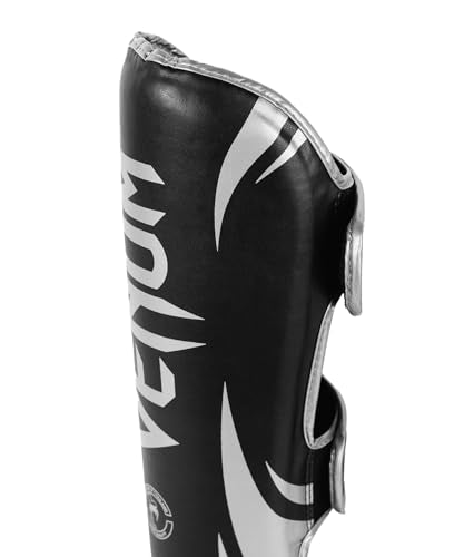 Venum Challenger Standup Shin Guards | Skintex Leather MMA Gear - Black