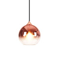 MZStech Modern Glass Globe Pendant Light – 30cm Rose Gold Chandelier