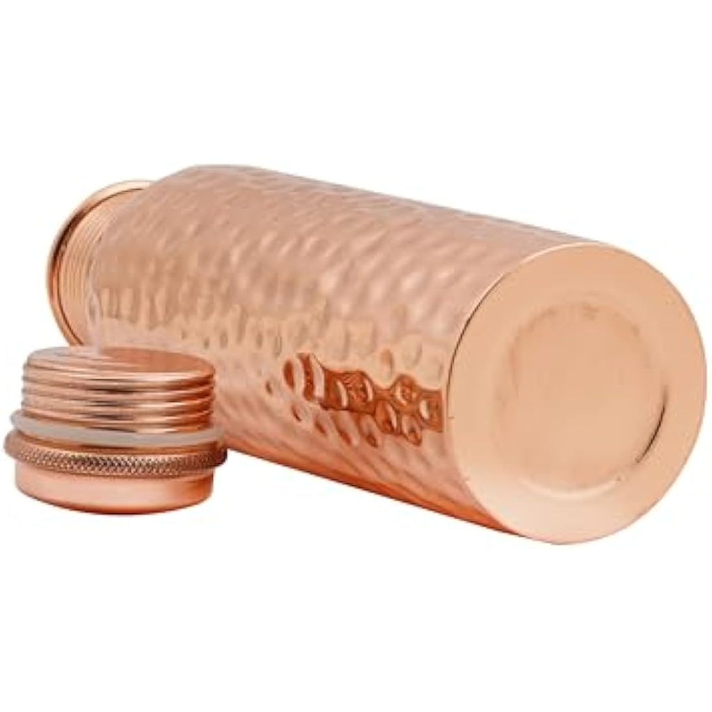 Craft Trade Pure Copper Water Bottle Set of 2 | 1 Litre Leak Proof Flask