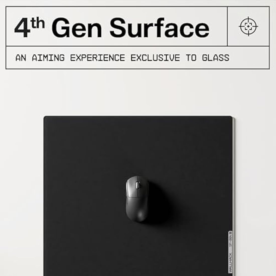 Wallhack SP-004 Glass Gaming Mousepad – Tempered Glass, Black, XL
