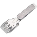 ROXON 4-in-1 BBQ Tool Set | Stainless Steel Spatula, Fork & Tongs – Grey
