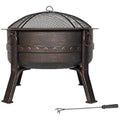 La Hacienda Brava Large Steel Firepit | Deep Bowl Bronze Effect