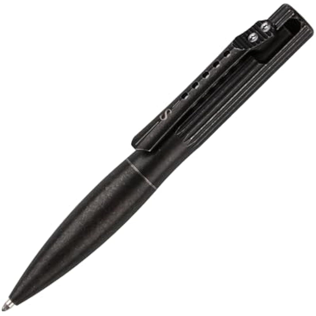 SMOOTHERPRO Titanium Bolt Action Pen | Wide Grip EDC Ballpoint - Black