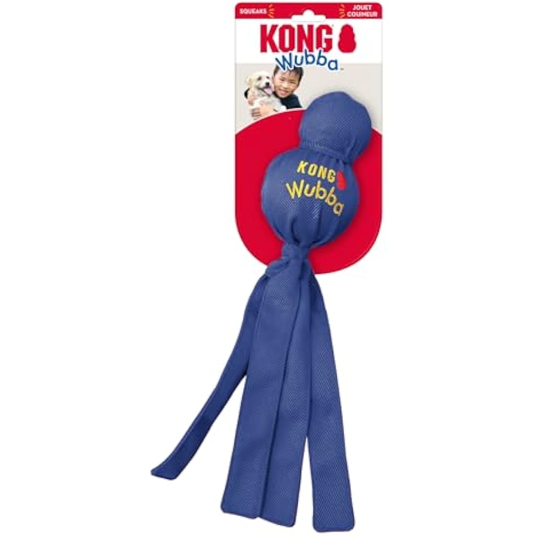 KONG Wubba Dog Toy – Durable Squeaky Tug & Toss Toy, X-Large