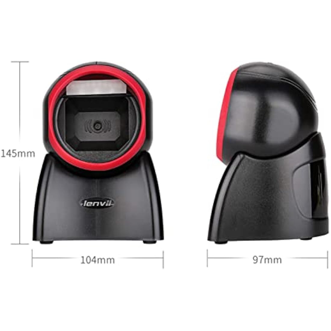 LENVII Desktop 2D Barcode Scanner | Handsfree QR Code Reader for POS