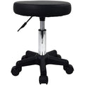 FURWOO Round Rolling Stool | Adjustable Swivel Salon Chair - Black