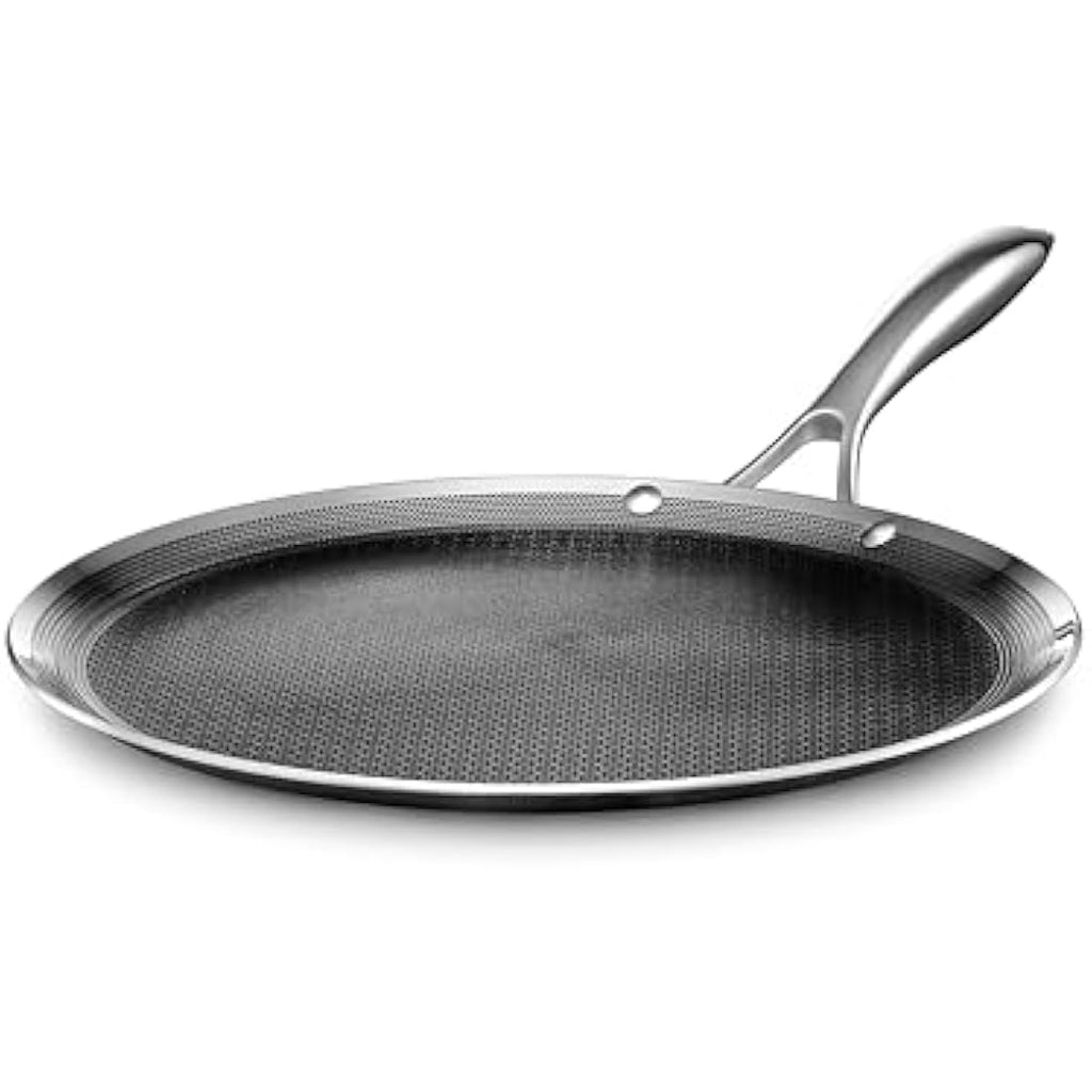HexClad 30 cm Hybrid Stainless Steel Non-Stick Griddle Fry Pan