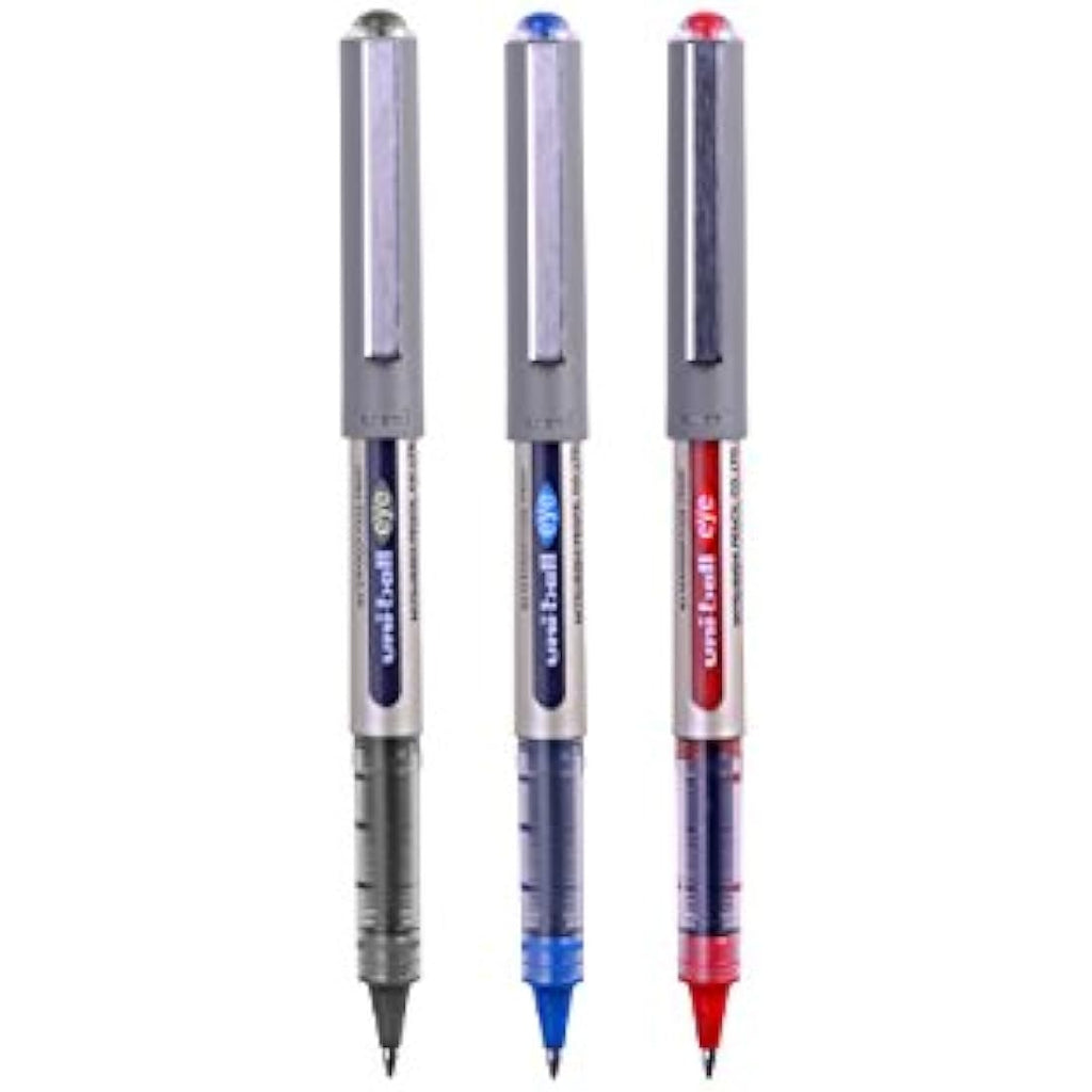 Uni-ball Eye UB-157 Rollerball Pens - Fine 0.7mm Waterproof Ink, 3 Pack