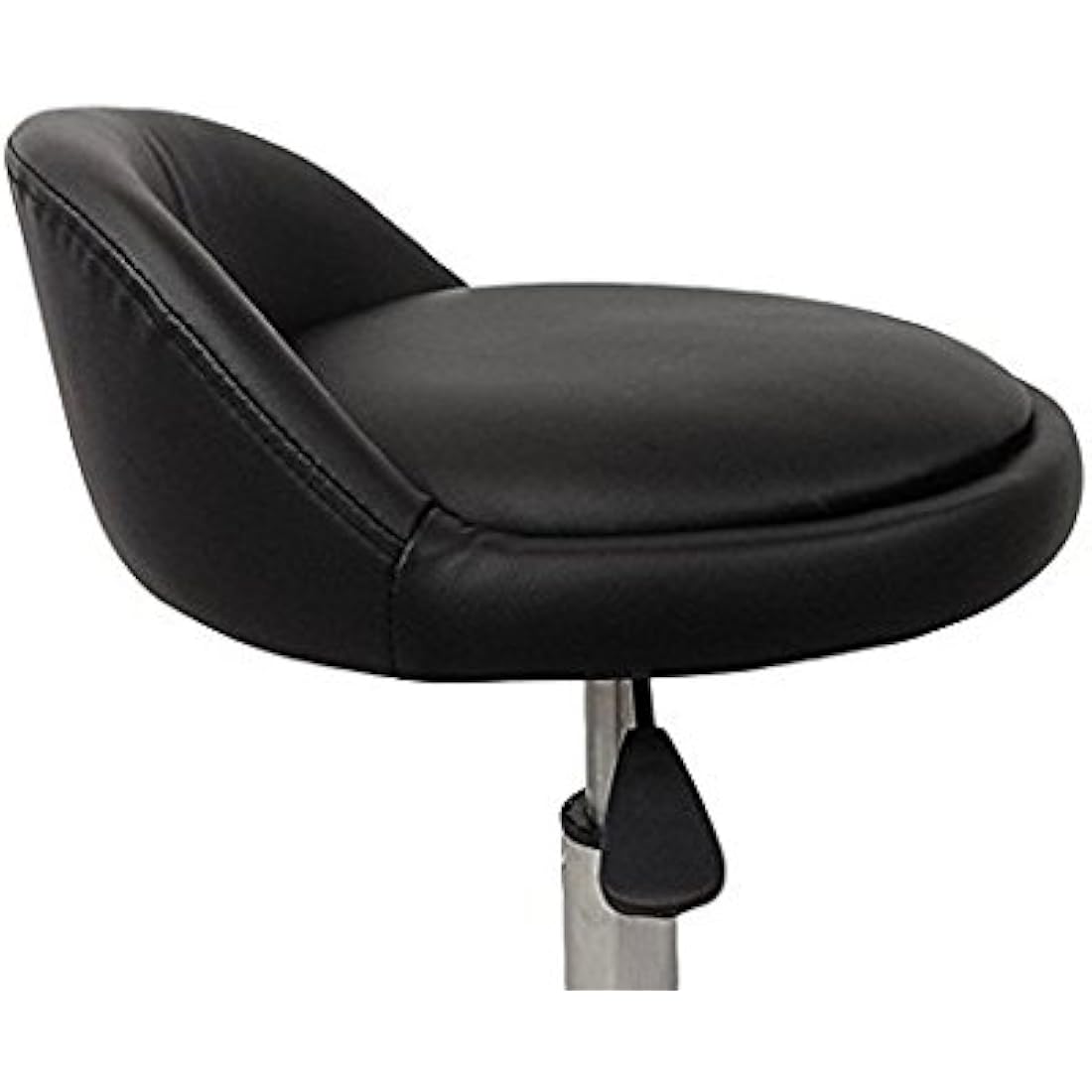 Adjustable Rolling Salon Stool – Swivel PU Leather Chair