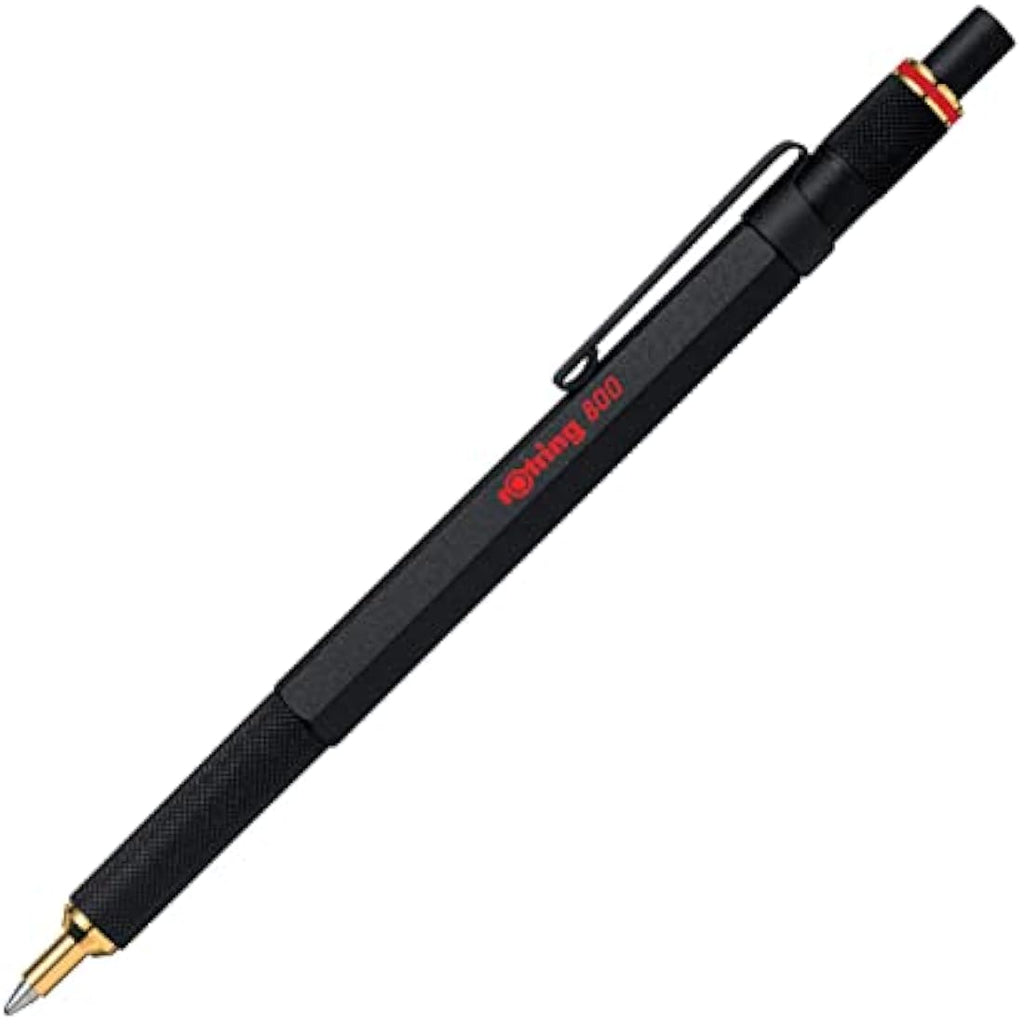 rOtring 800 Ballpoint Pen | Black Metal Barrel | Medium Point Ink