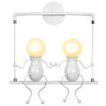 KAWELL Humanoid Creative Wall Light – Modern Iron E27 Sconce for Kids Room