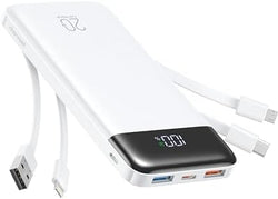 Charmast 20,000mAh Power Bank | 20W Fast Charging Portable Charger - White