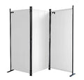 QUICK STAR 3-Part Room Divider - 170x165cm Foldable Privacy Screen White