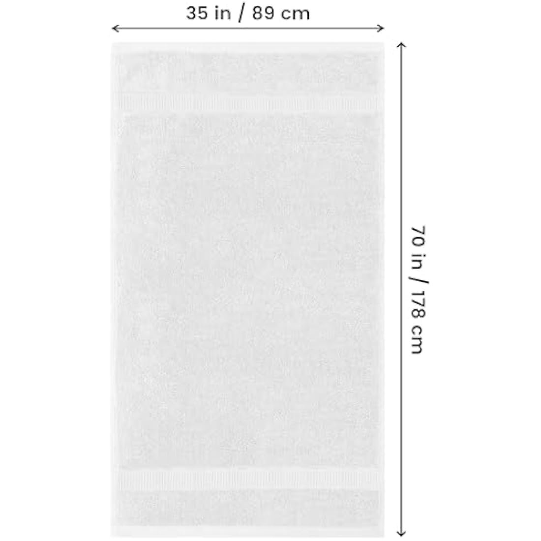 Utopia Towels Jumbo Bath Sheet 2-Pack | 100% Ring Spun Cotton - White