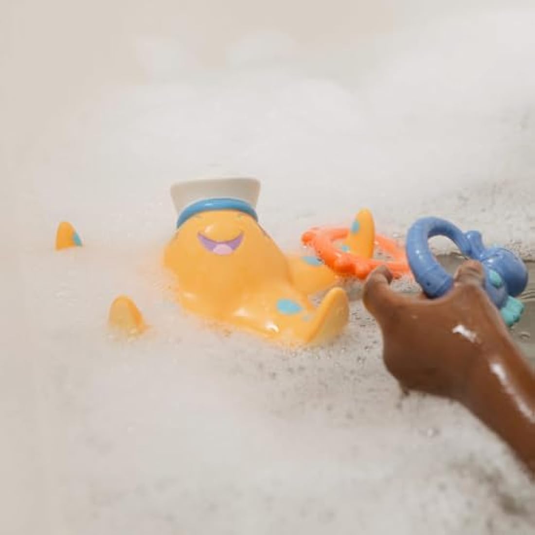 Nuby Starfish Hoopla Floating Bath Toy with 3 Rings | Ages 18m+
