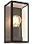 National Lighting Breton Outdoor Wall Light – Matt Black IP44 Box Lantern