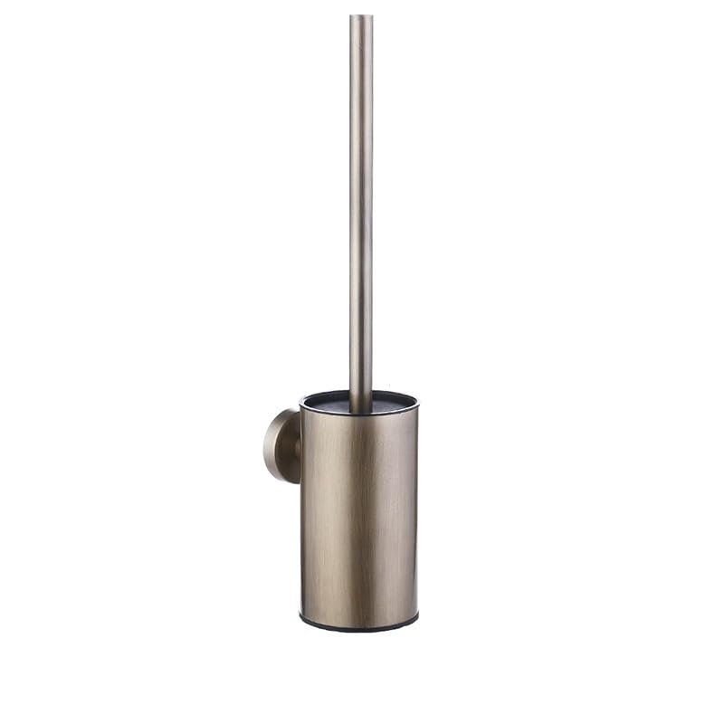 Wall-Mounted Stainless Steel Toilet Brush - Brushed Brass