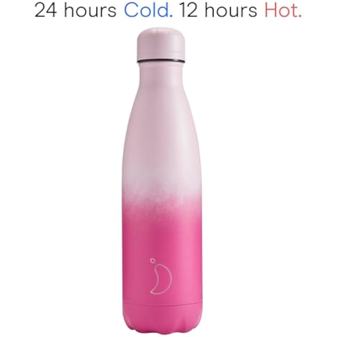 Chilly's Insulated Water Bottle – 500ml Stainless Steel – Rose Blush