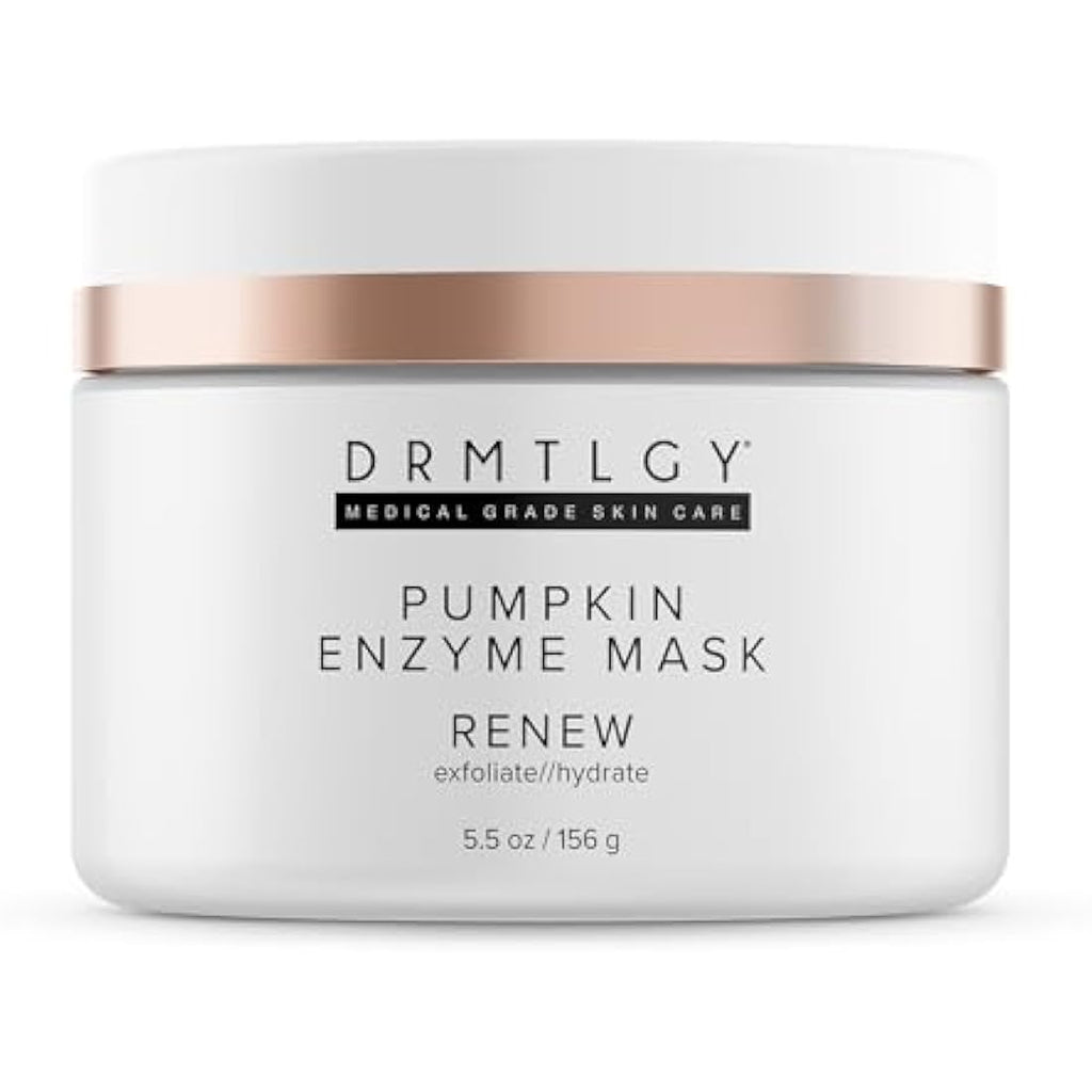 DRMTLGY Pumpkin Enzyme Face Mask – Self-Warming Exfoliant with Jojoba, 5.5 oz