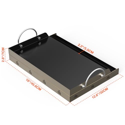 Onlyfire Non-Stick Ceramic Griddle Plancha for Gas and Charcoal Grills, 18"