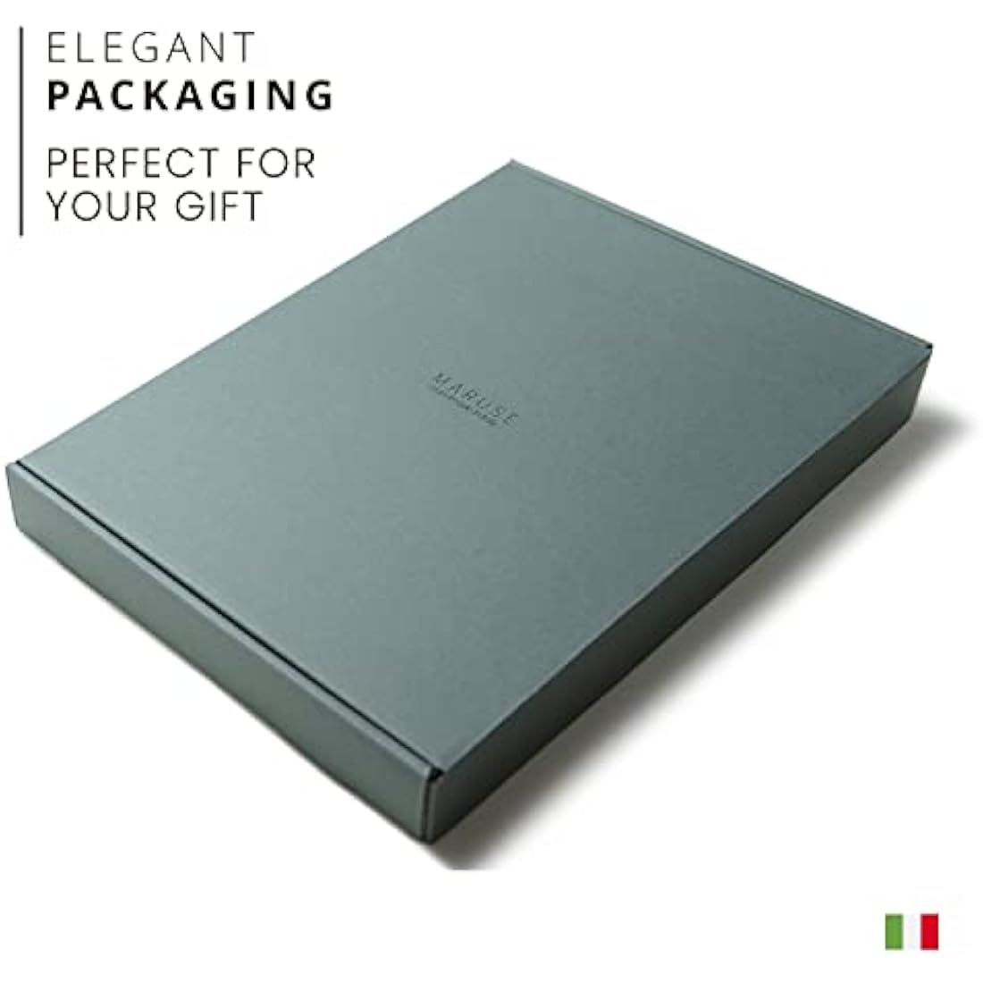 Maruse Italian Leather Portfolio – Zip-Around Laptop & iPad Folio, Navy