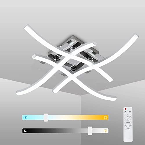 Modern LED Ceiling Light | 24W Dimmable Curved Flush Mount