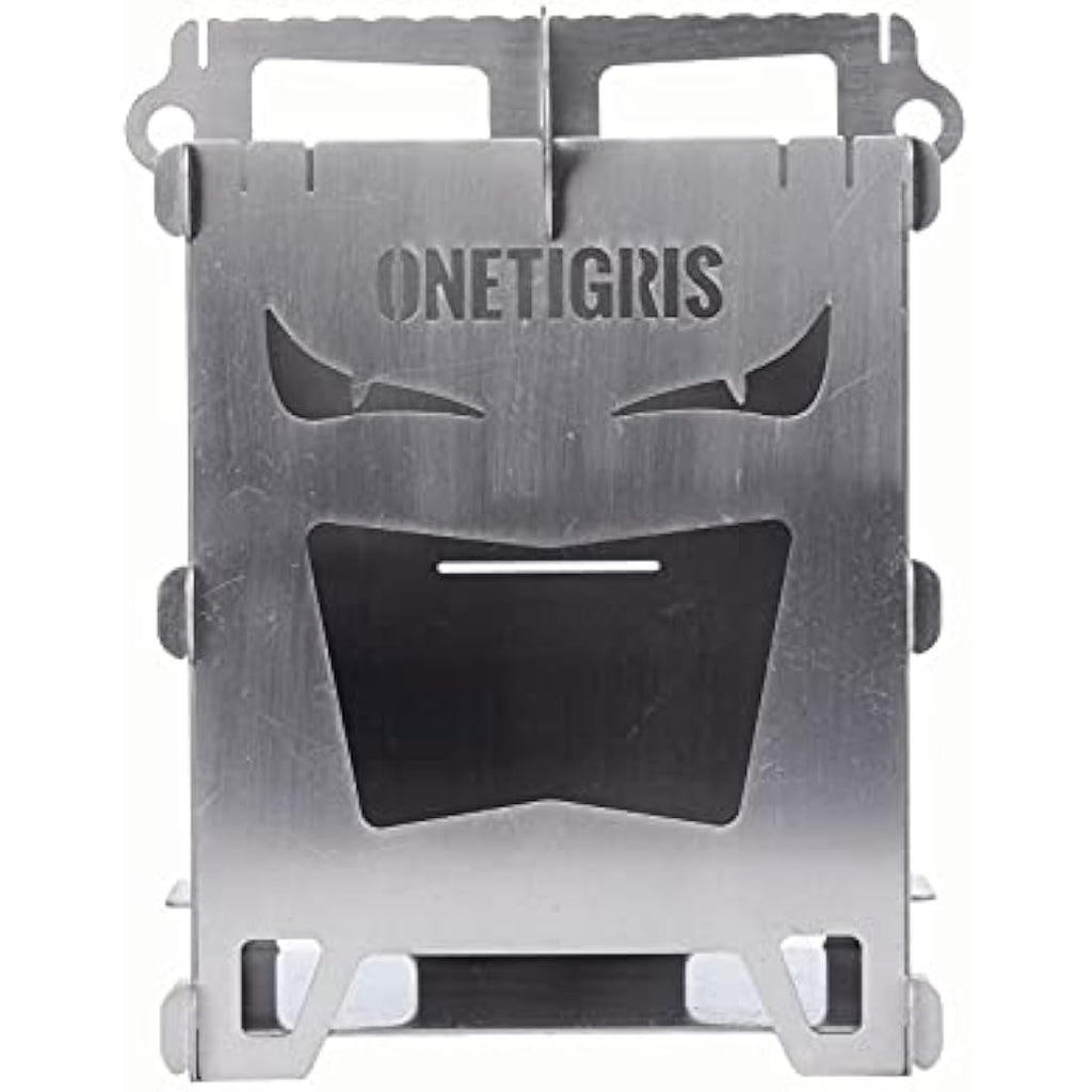 OneTigris ROCUBOID Titanium Wood Stove – Ultralight Evil Eyes Version