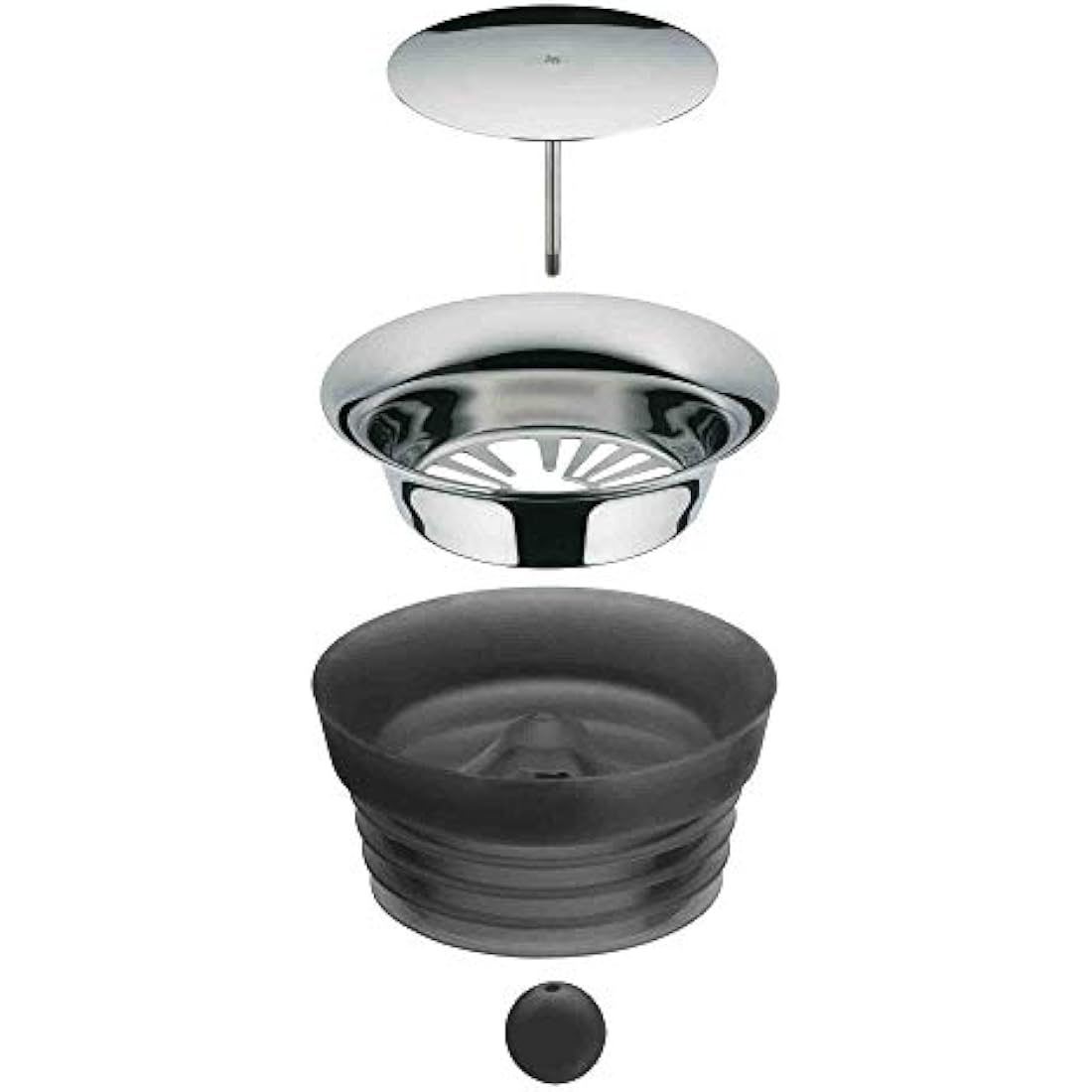 WMF Basic Glass Water Decanter 1L | Stainless Steel Close-Up Stopper