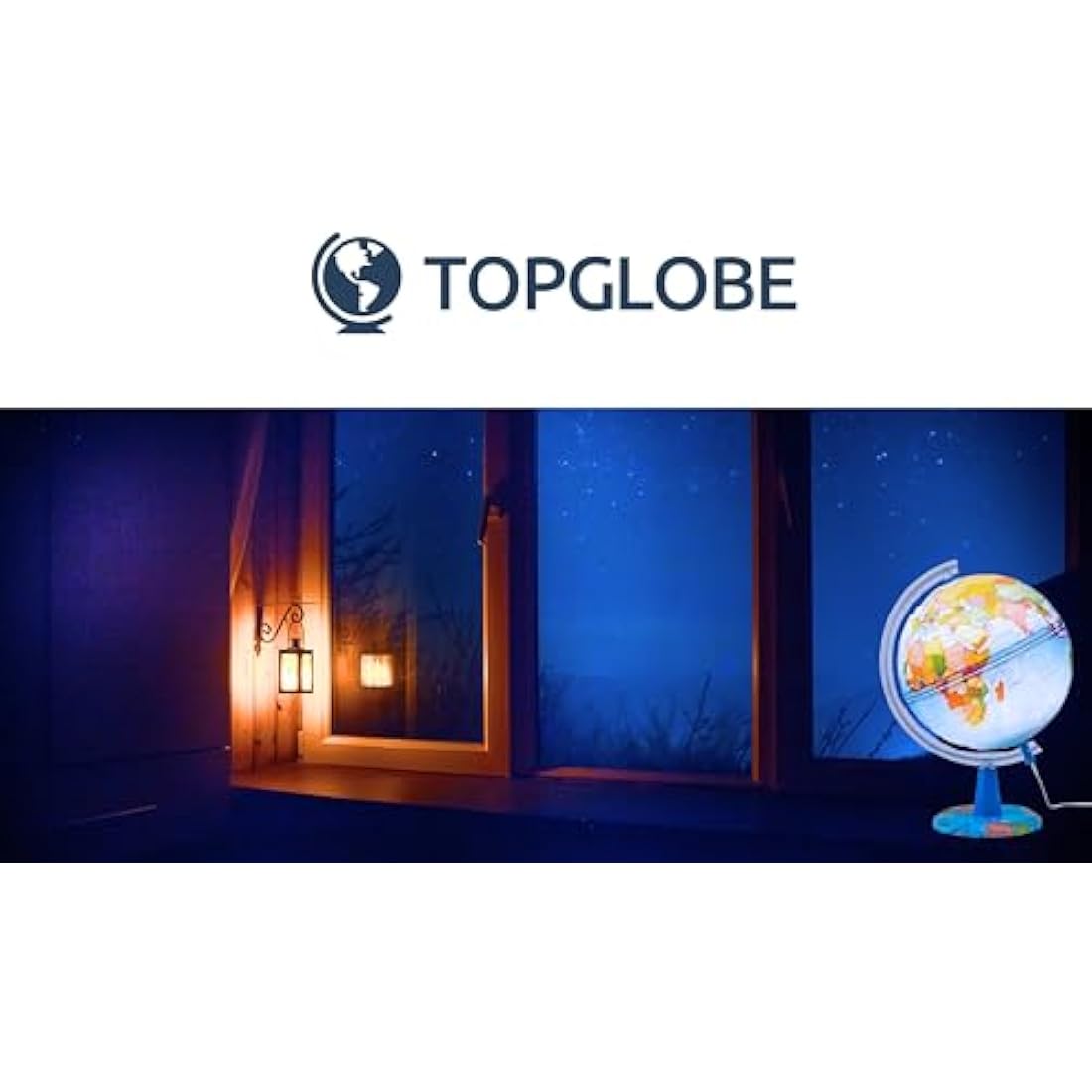 Illuminated Political Globe – 20cm Spanish Map Desktop Decor
