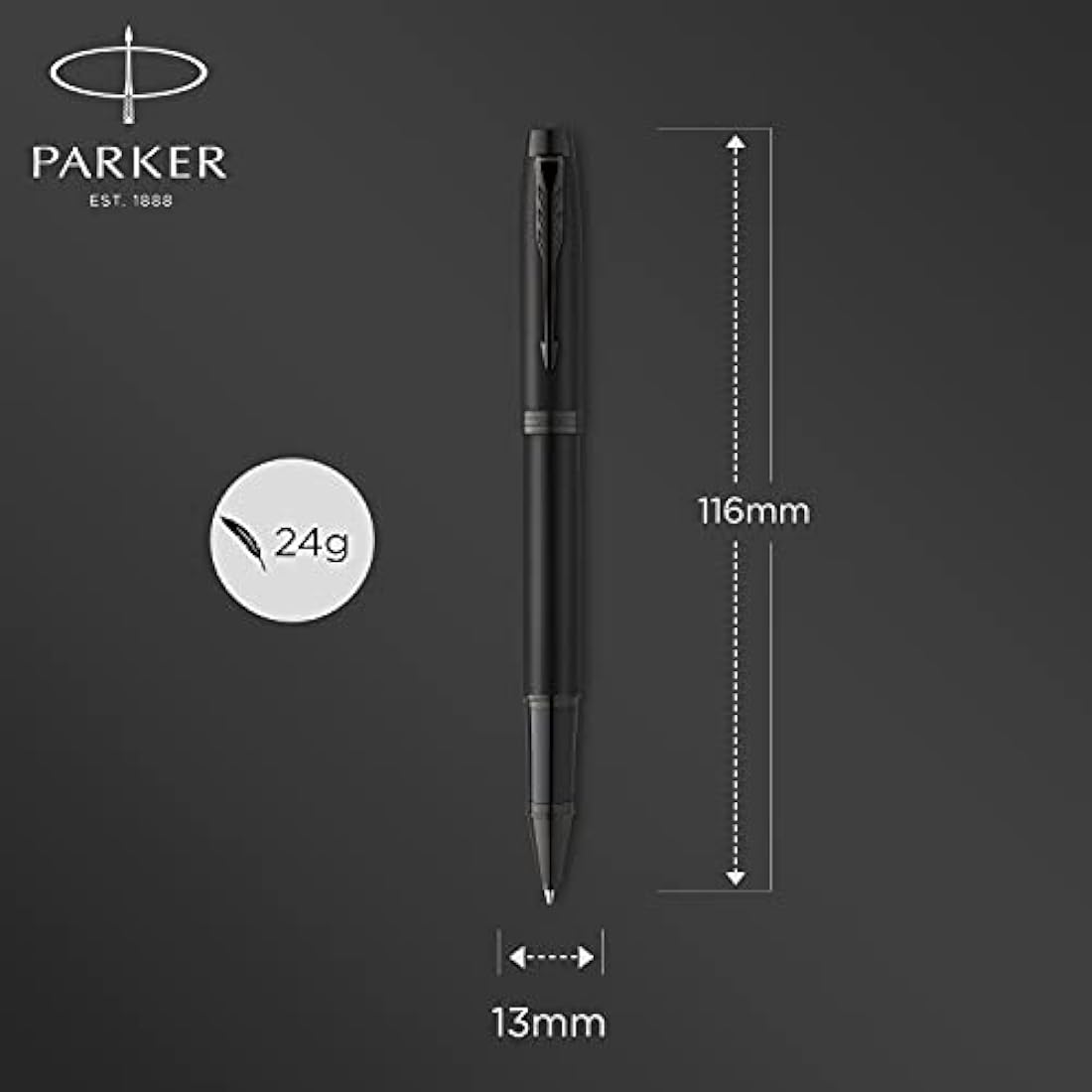 Parker IM Rollerball Pen – Matte Black Fine Point Luxury Stationery