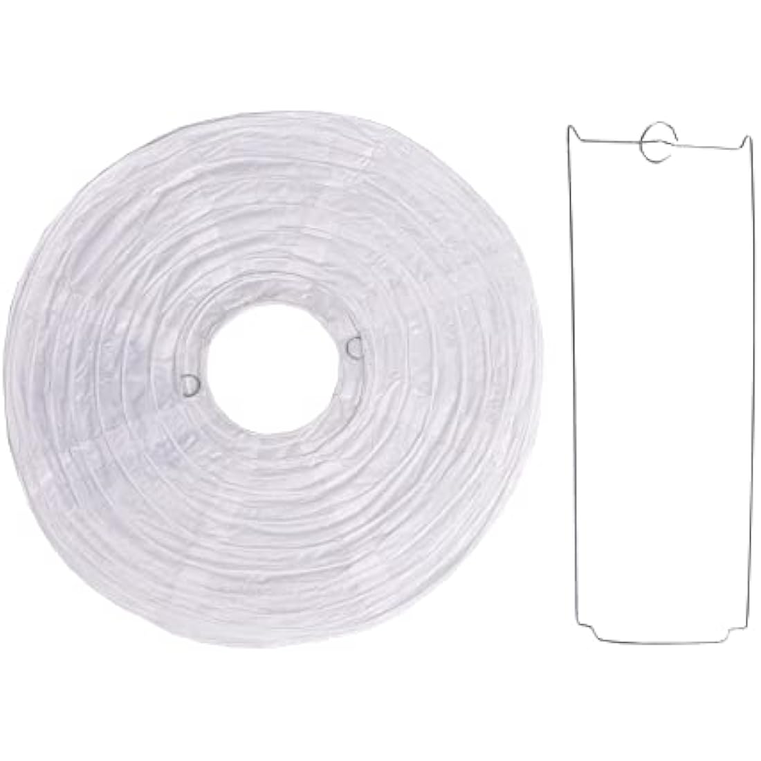 White Round Paper Lanterns – 12 Inch Hanging Lamps, 3 Pack