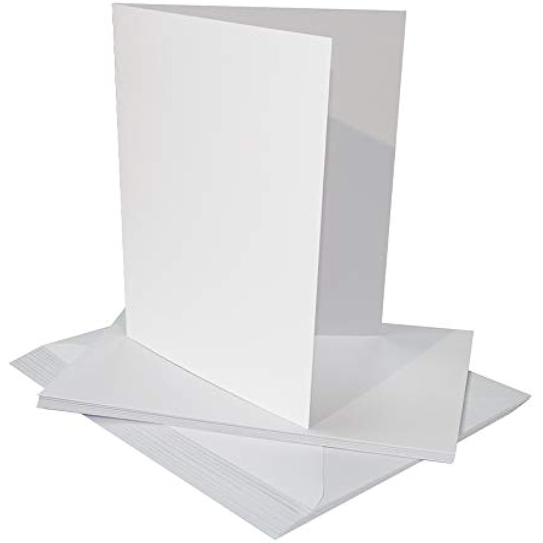 Craft UK White Card and Envelope Set - 10 x 7-Inch Stationery (25 Pack)
