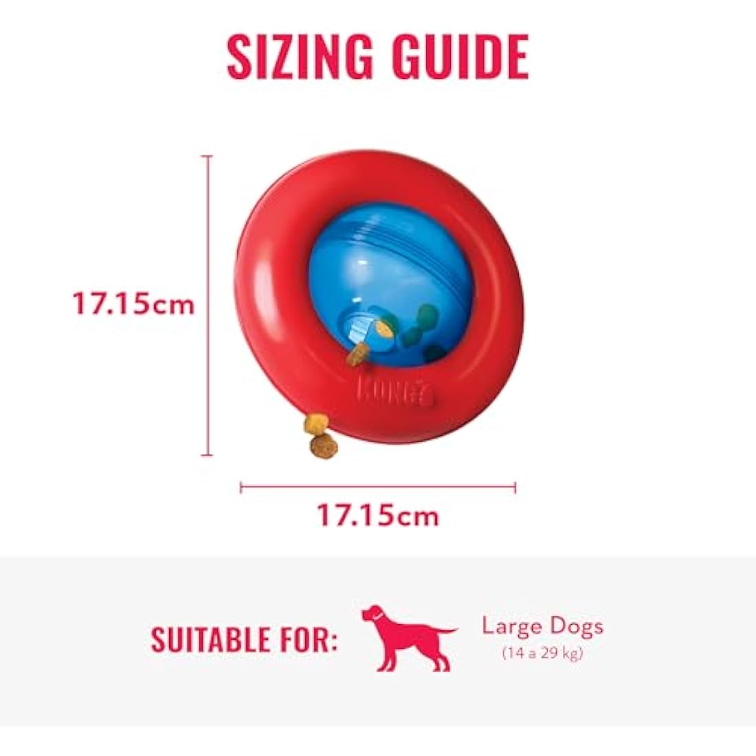 KONG Gyro Interactive Dog Toy – Treat Dispensing Slow Feeder for Large Dogs