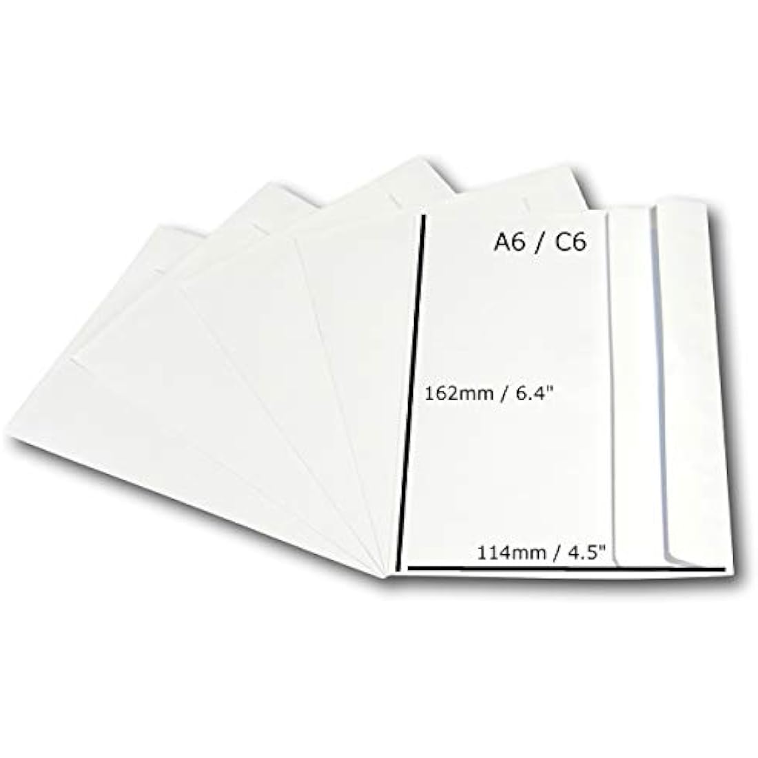 EPOSGEAR A6 White Self Seal Wallet Envelopes 162x114mm - Pack of 200
