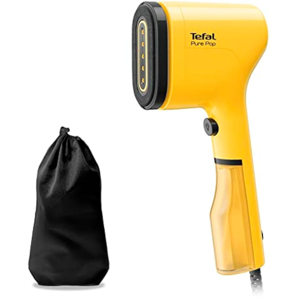 Tefal Pure Pop Handheld Clothes Steamer – Slim Travel Garment Steamer, Yellow