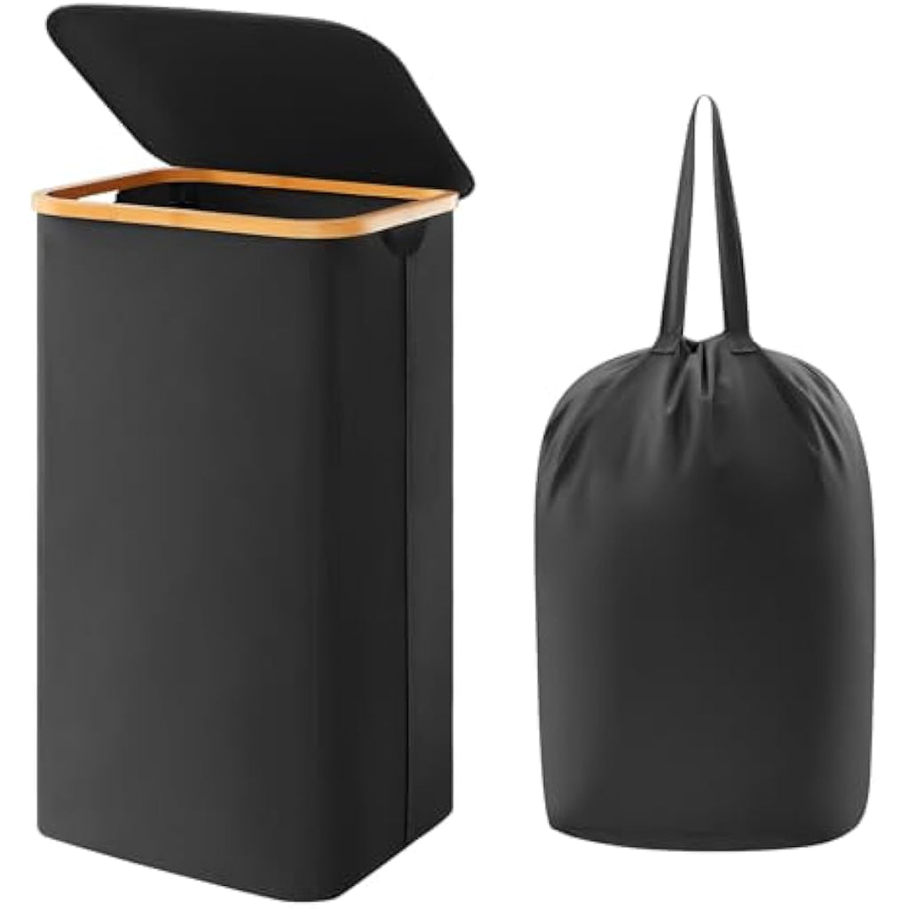 Lifewit 100L Laundry Basket with Lid | Foldable Hamper with Removable Bag