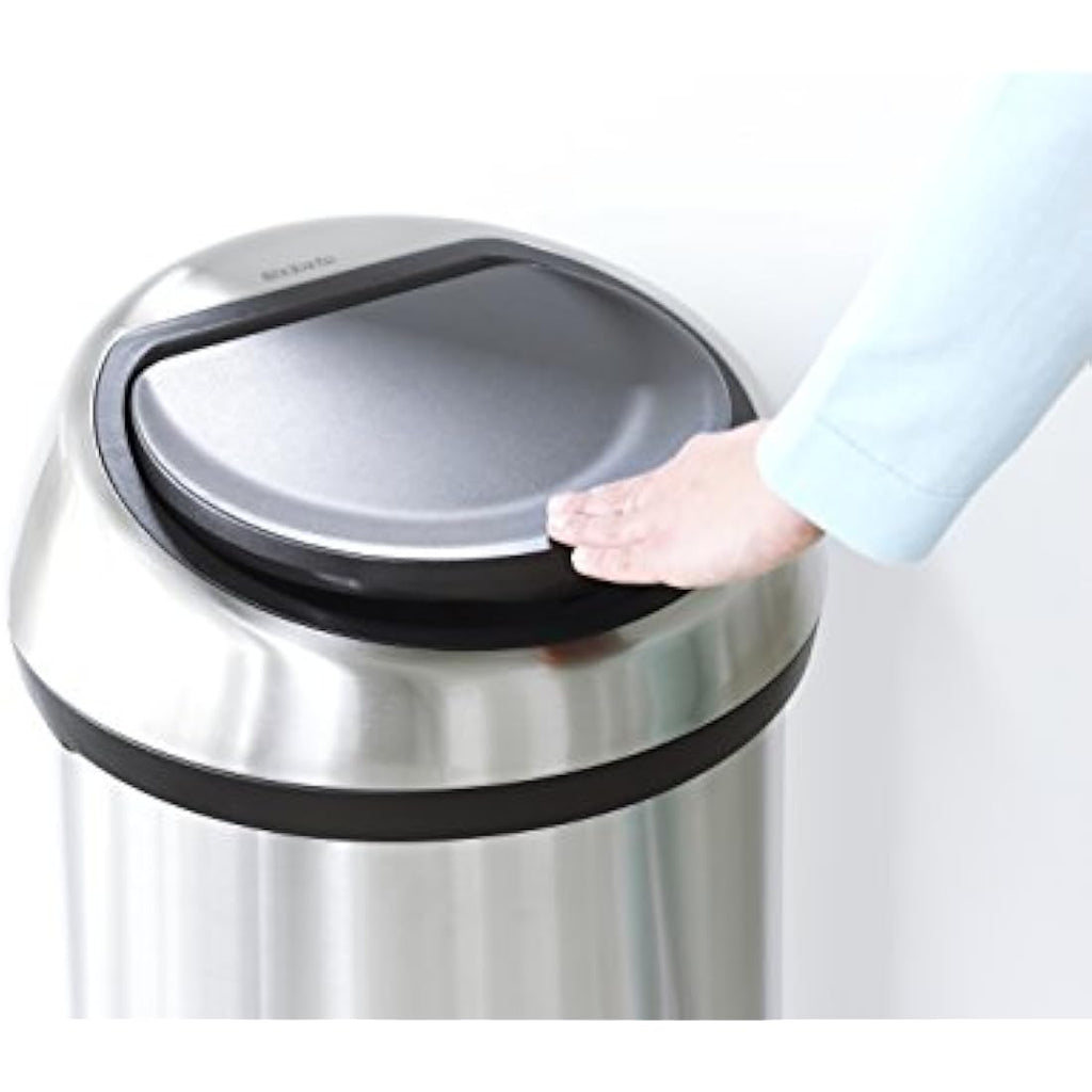 Brabantia Touch Bin – 60L Brilliant Steel Kitchen Waste Bin