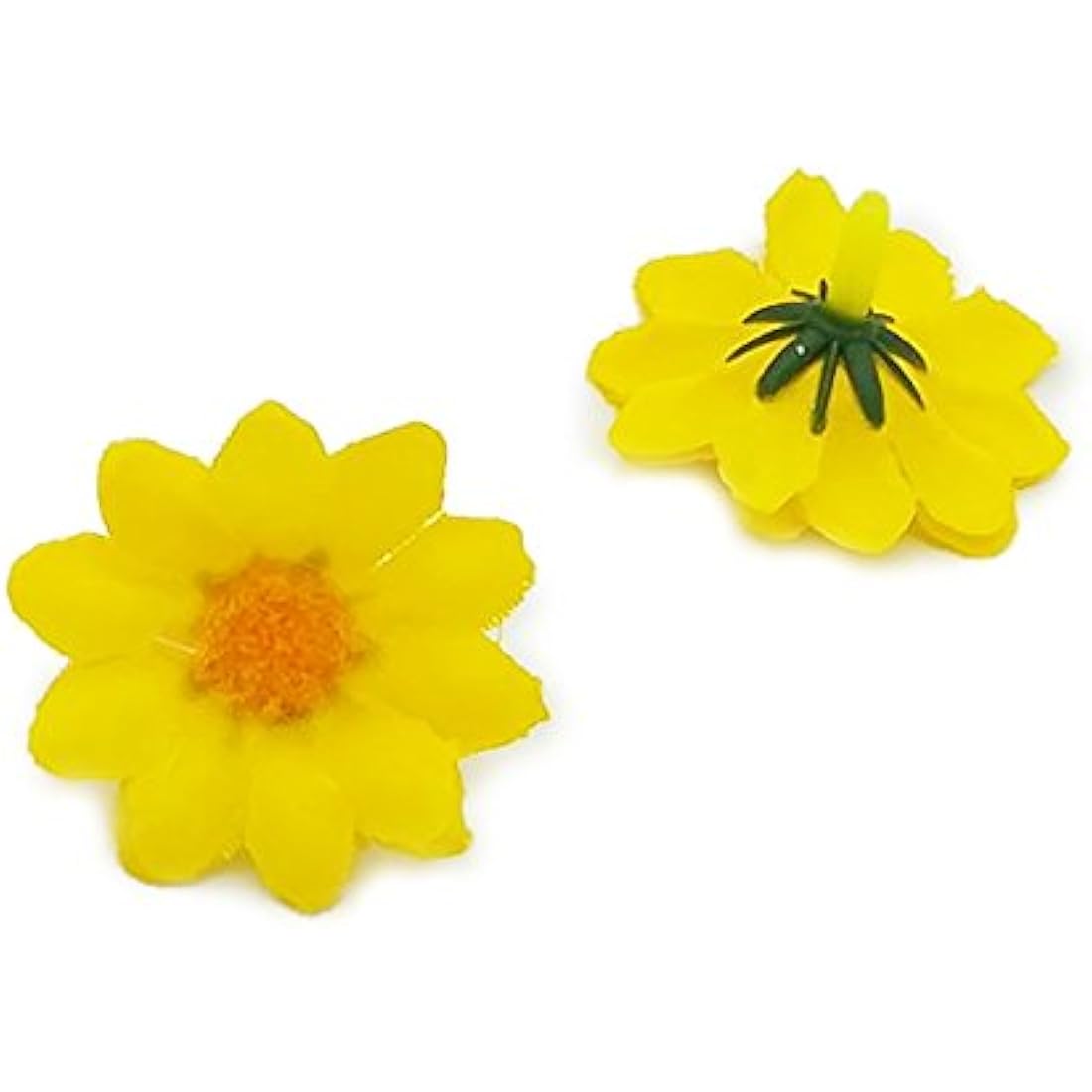 100pcs Yellow Artificial Daisy Flower Heads for DIY Crafts
