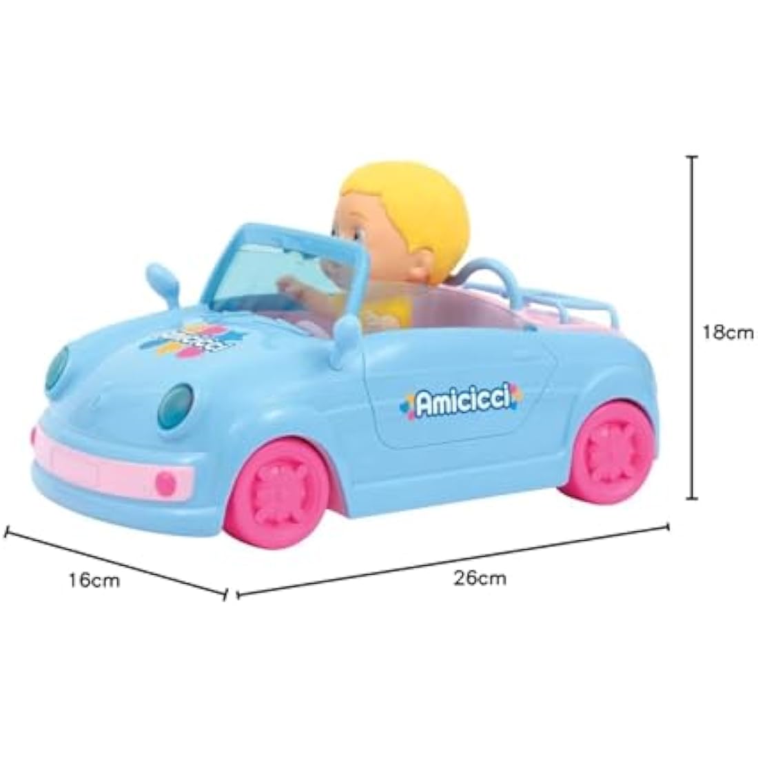 Cicciobello Friends Convertible Toy Car with Mini Character - Giochi Preziosi