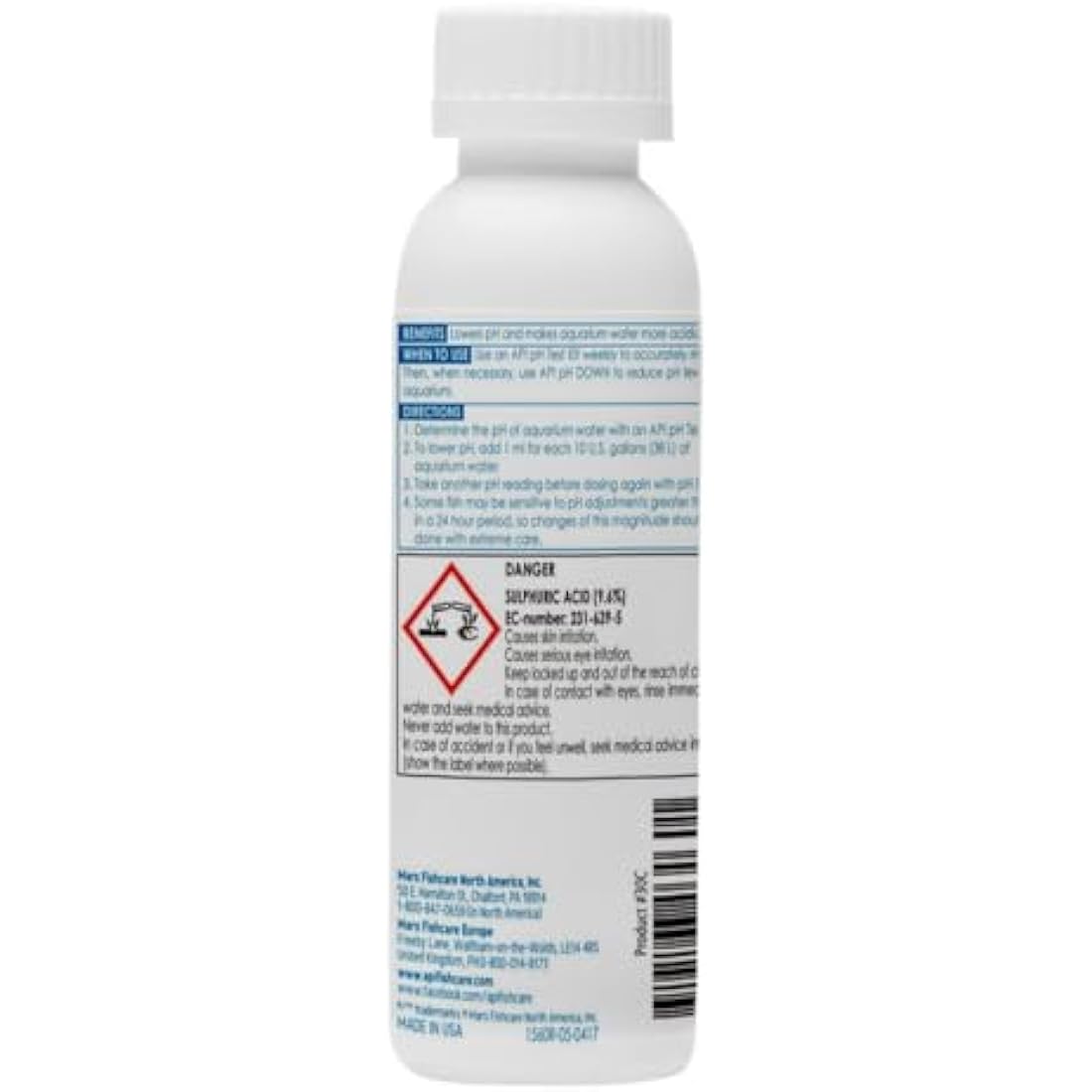 API pH DOWN Freshwater Aquarium Water pH Reducing Solution - 118 ml