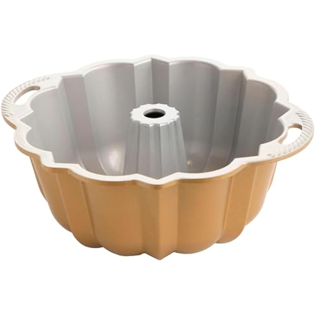 Nordic Ware 12-Cup Bundt Pan – Cast Aluminium Non-Stick Cake Tin, Gold