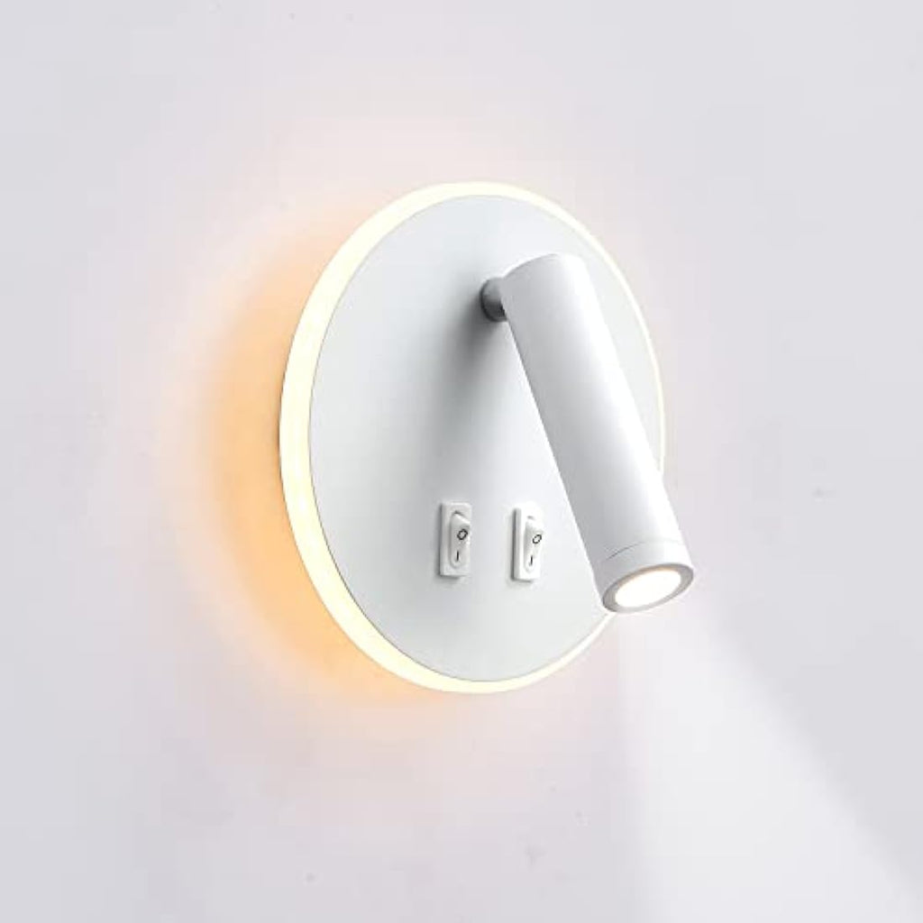 uksunvi LED Bedside Reading Wall Lamp – Adjustable 12W Sconce, White