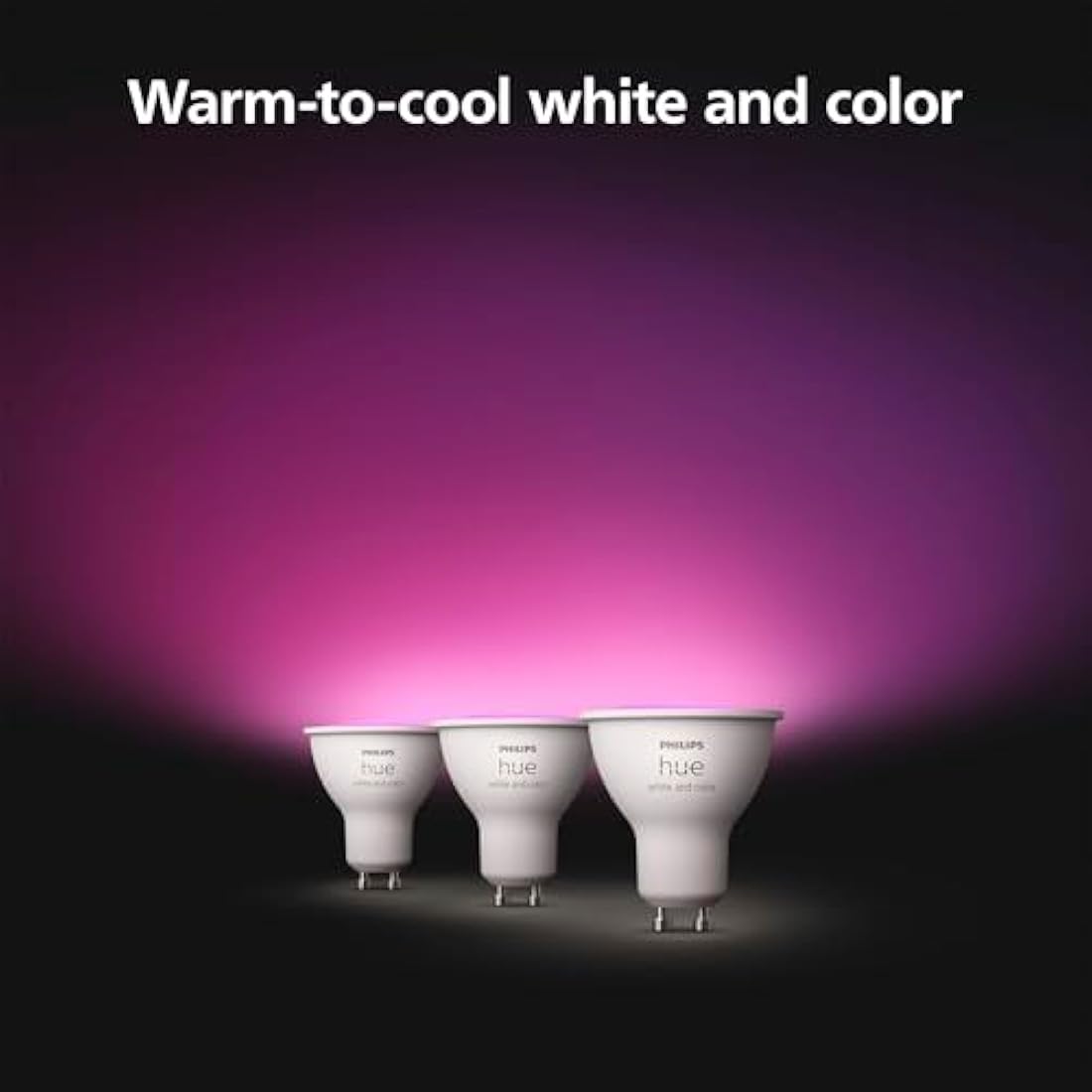 Philips Hue GU10 Smart Spotlight 3-Pack – White and Color Ambiance