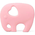 PREMYO Silicone Baby Teething Toy – BPA-Free Elephant Teether, Rose Pink